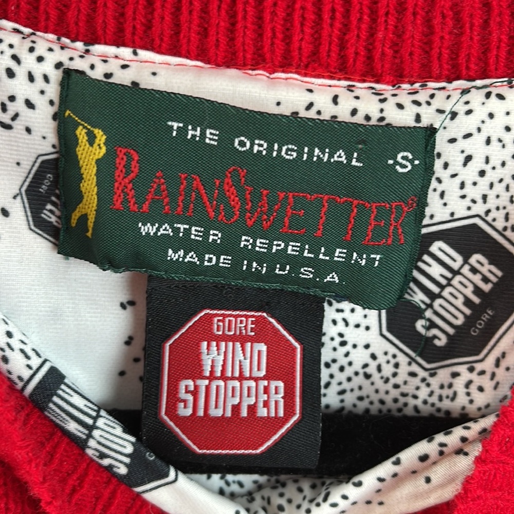 VINTAGE RAINSWETTER WATER RESISTANT WIND PULLOVER SWEATER - Picture 3 of 6